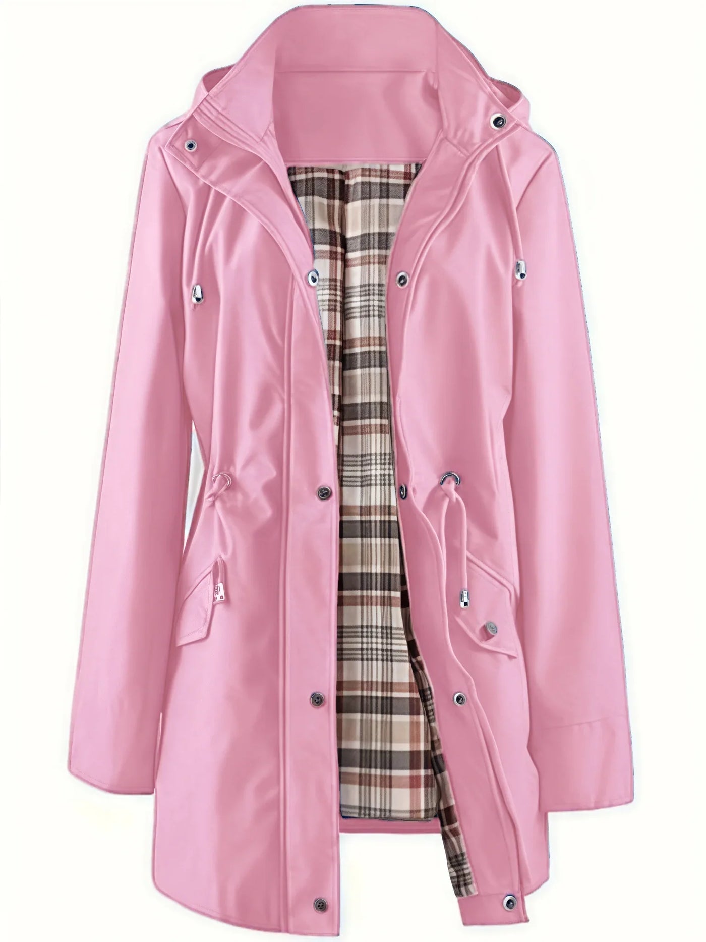 🔥Limited Hot Sale 50% OFF🎁🧥3-in-1 Plaid Waterproof Jacket for Women– Rain, Wind & Cold, All Covered
