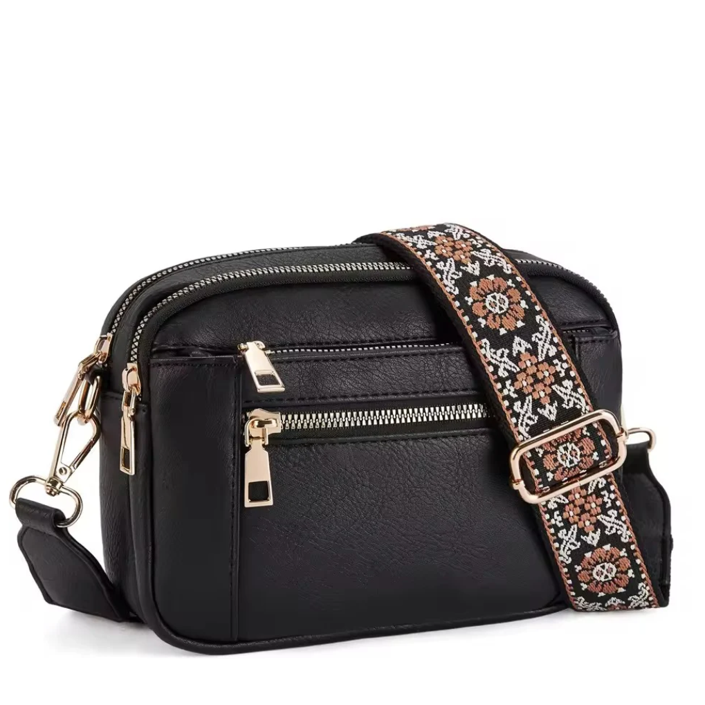 Pattern Strap Crossbody Bag