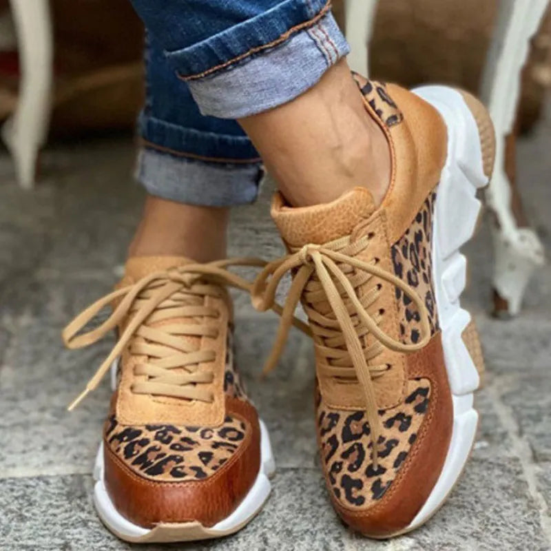 Krishna | Comfortable Leopard Sneakers