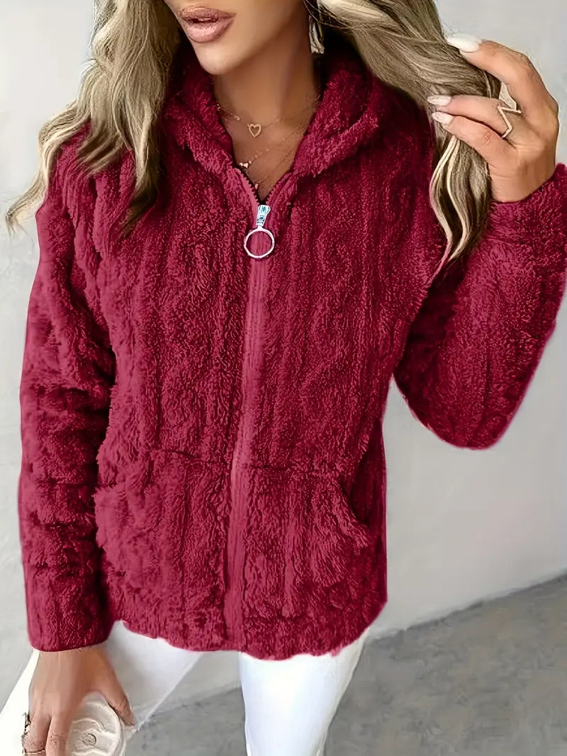 Genia | Hooded Full-Zip Sweater