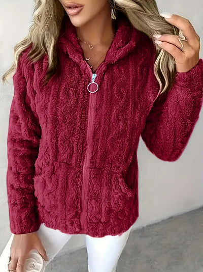 Genia | Hooded Full-Zip Sweater