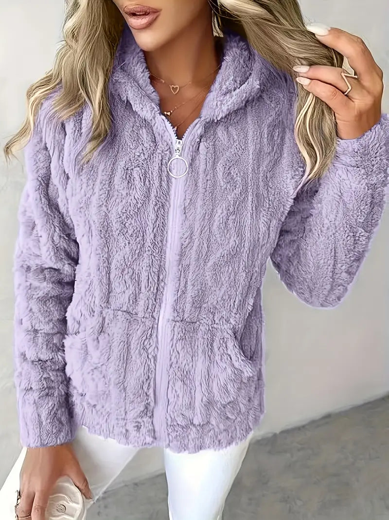 Genia | Hooded Full-Zip Sweater