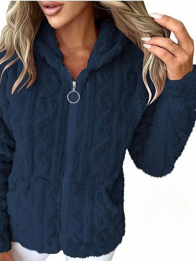 Genia | Hooded Full-Zip Sweater