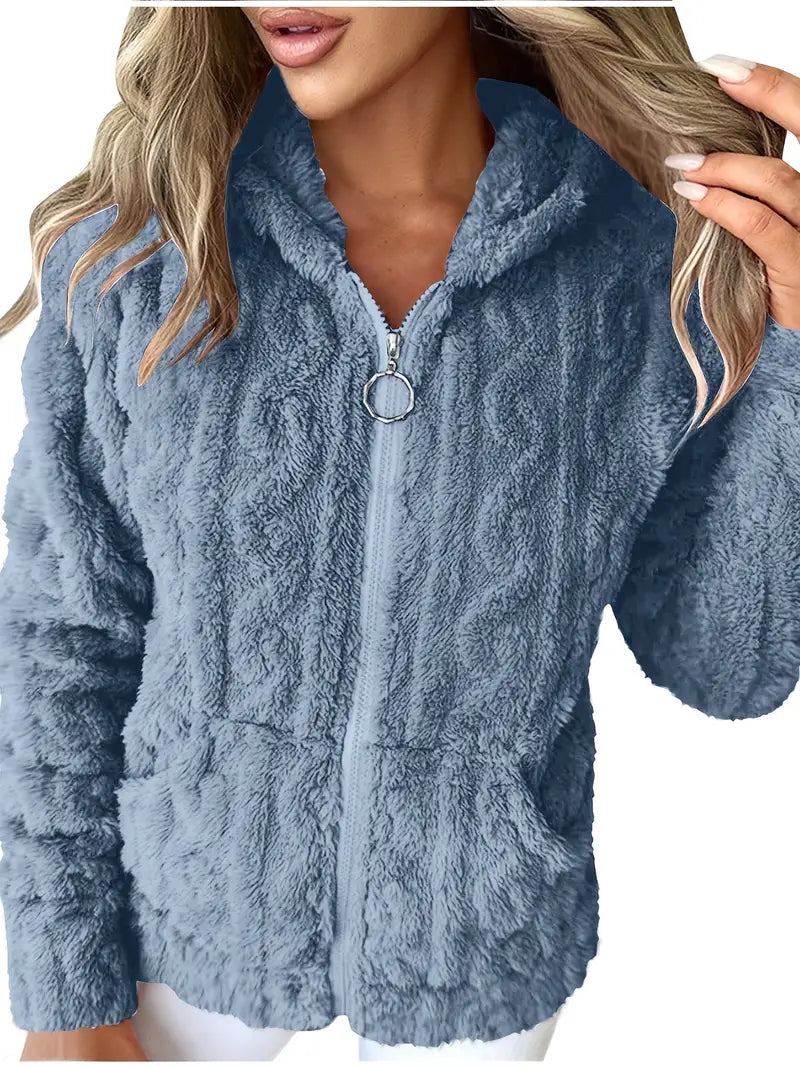 Genia | Hooded Full-Zip Sweater