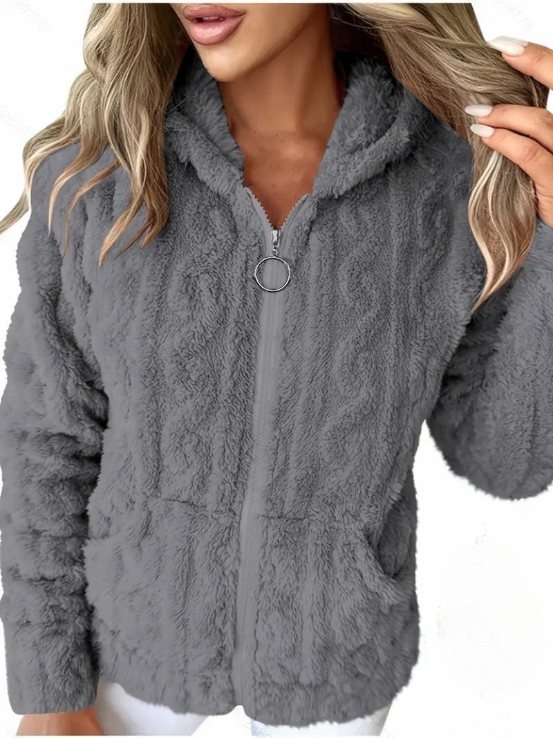Genia | Hooded Full-Zip Sweater