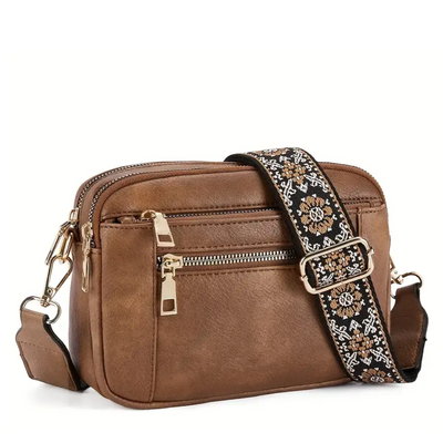 Pattern Strap Crossbody Bag