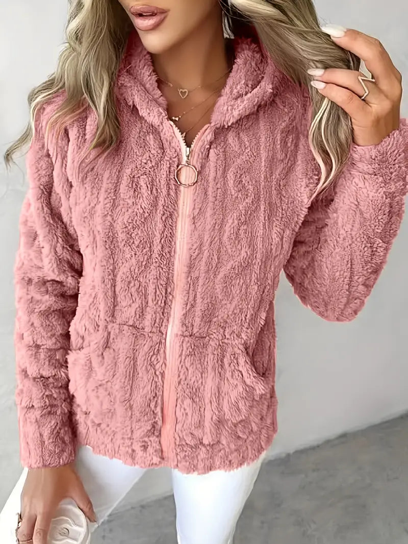 Genia | Hooded Full-Zip Sweater