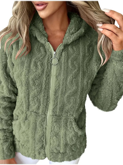 Genia | Hooded Full-Zip Sweater