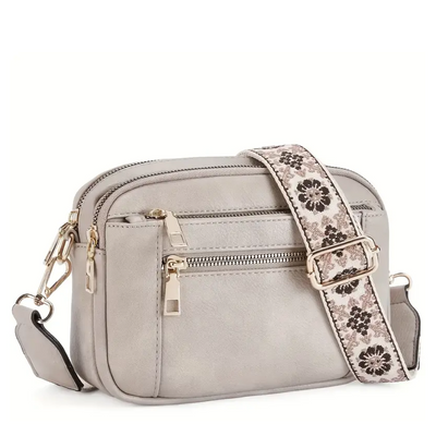 Pattern Strap Crossbody Bag