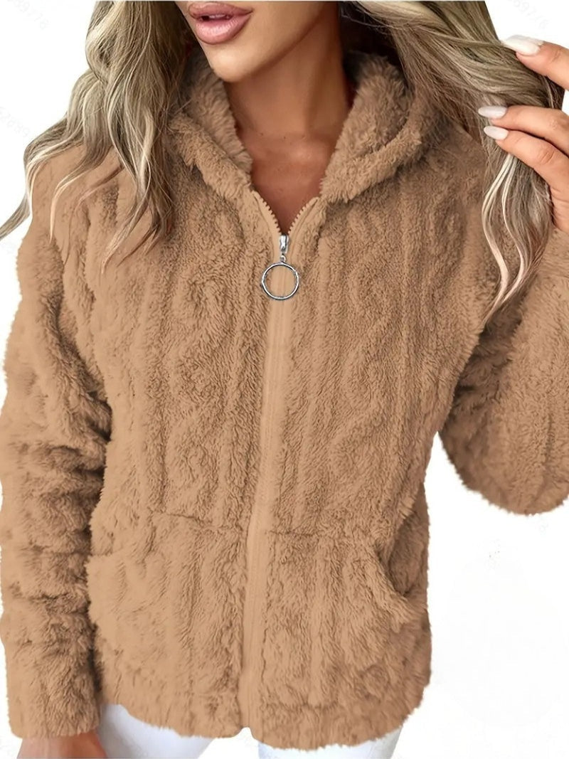 Genia | Hooded Full-Zip Sweater
