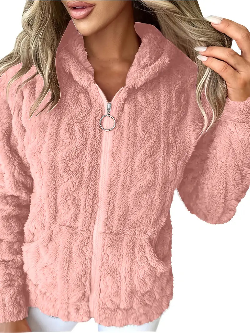 Genia | Hooded Full-Zip Sweater