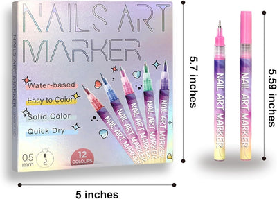 🎁Hot Sale 50% OFF⏳🎨12 Colours Nail Art Pens Set
