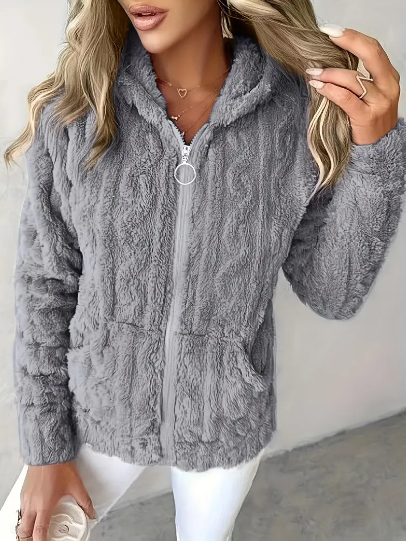 Genia | Hooded Full-Zip Sweater