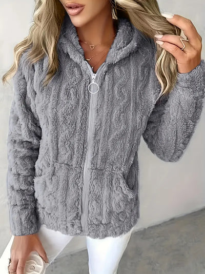 Genia | Hooded Full-Zip Sweater