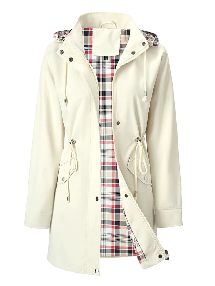🔥Limited Hot Sale 50% OFF🎁🧥3-in-1 Plaid Waterproof Jacket for Women– Rain, Wind & Cold, All Covered