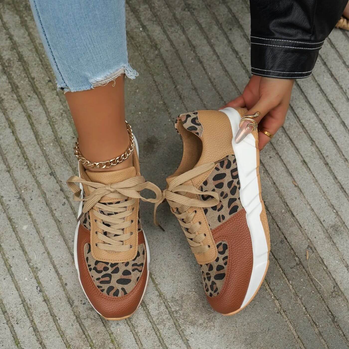 Tiffany | Panther Patterned Sneaker