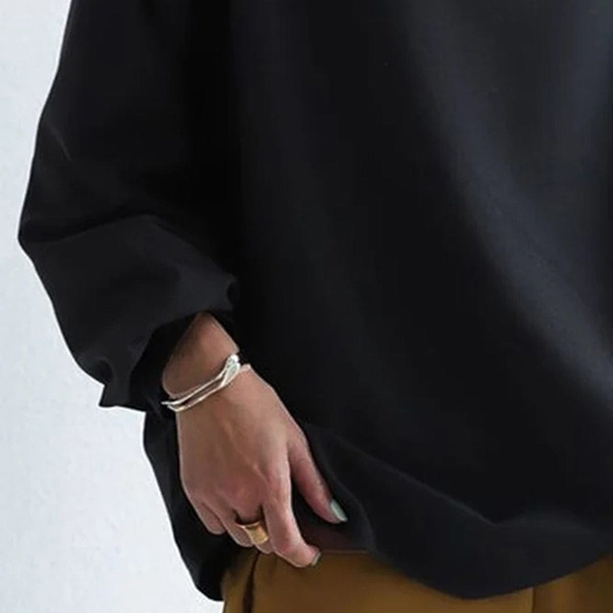 Elyn | Sleek Oversized Funnel Neck Blouse