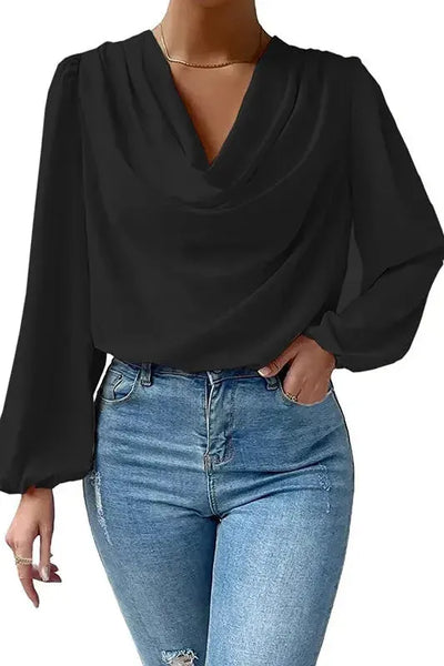 Annalie | Softly Draped Neckline Blouse