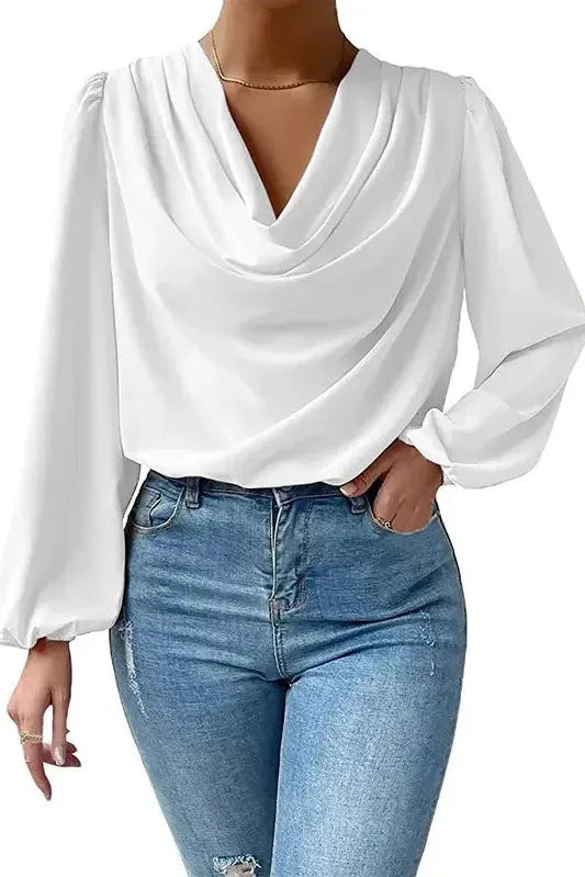 Annalie | Softly Draped Neckline Blouse