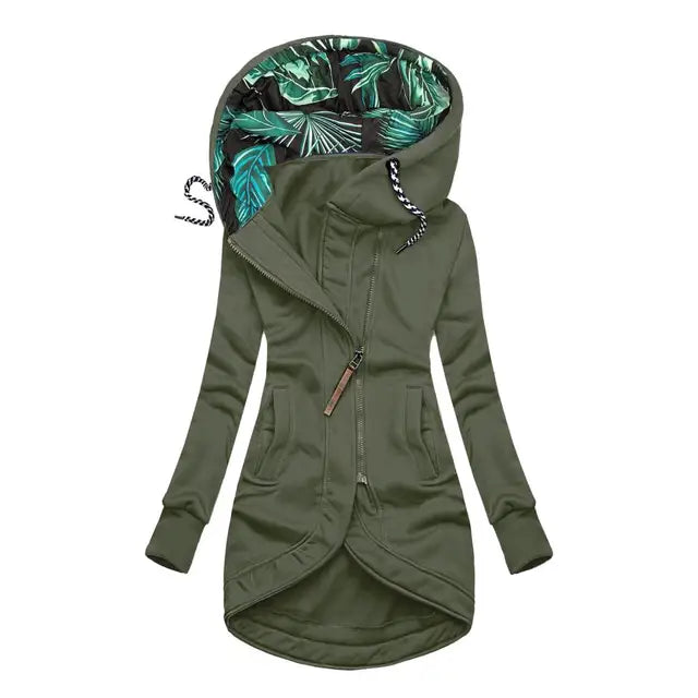 Noreen | Elegant Leafline Hoodie Jacket
