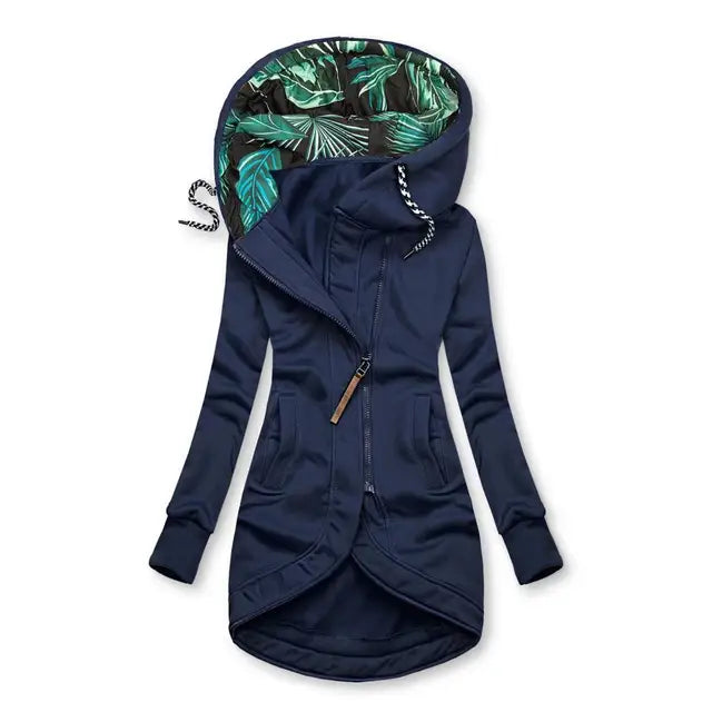 Noreen | Elegant Leafline Hoodie Jacket