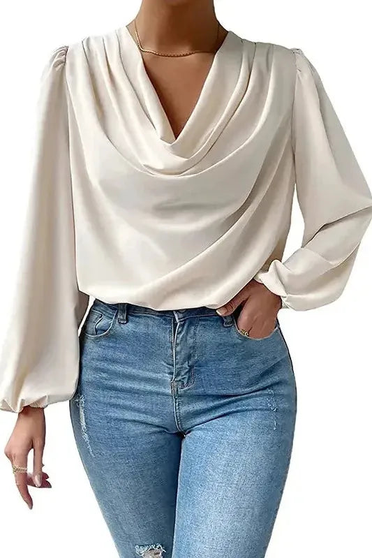 Annalie | Softly Draped Neckline Blouse