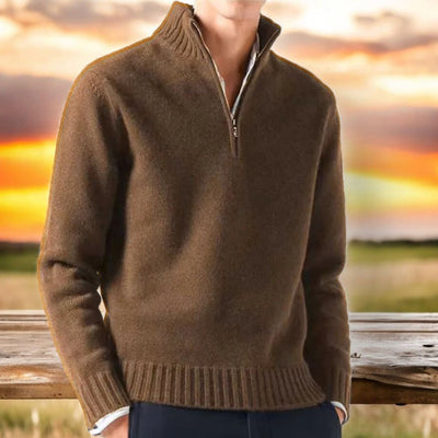 Marlou | Classic Quarter-Zip Sweater