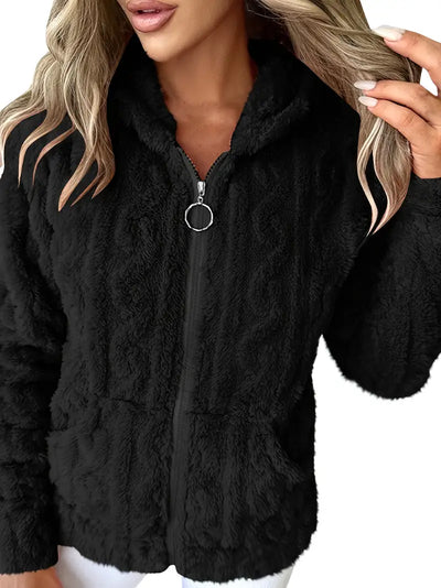 Genia | Hooded Full-Zip Sweater