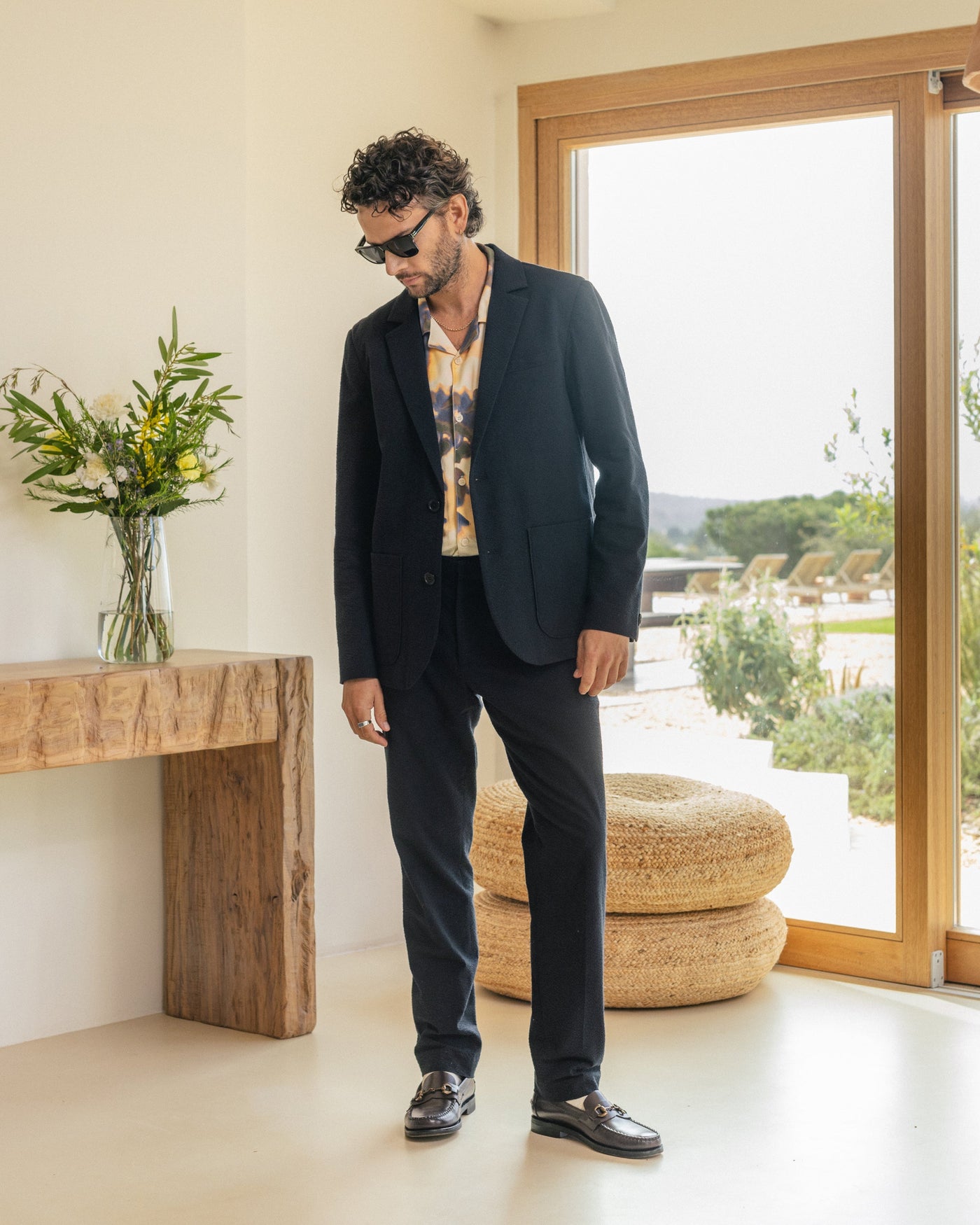 Alp - Black Seersucker Trousers