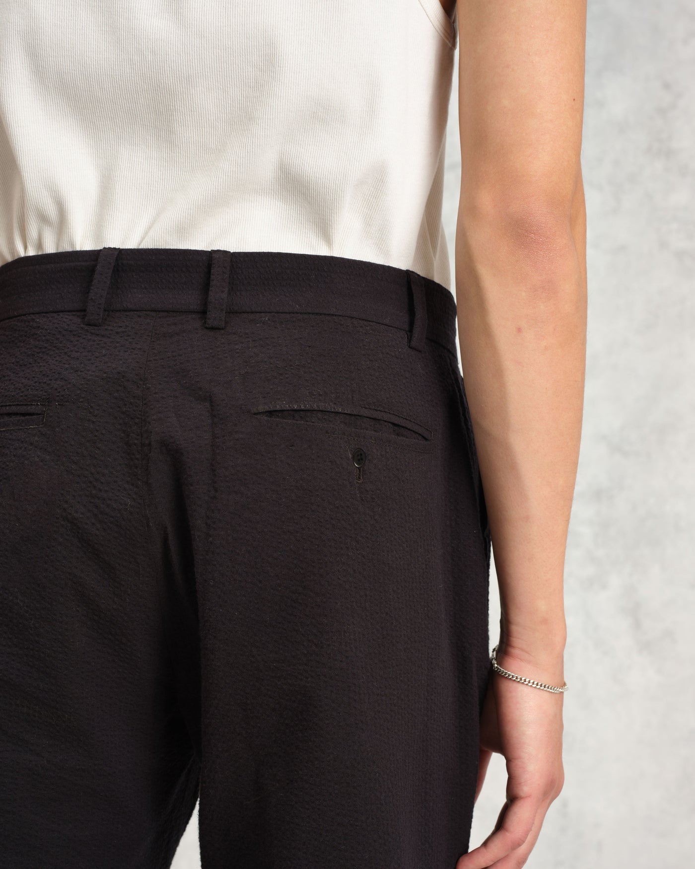 Alp - Black Seersucker Trousers