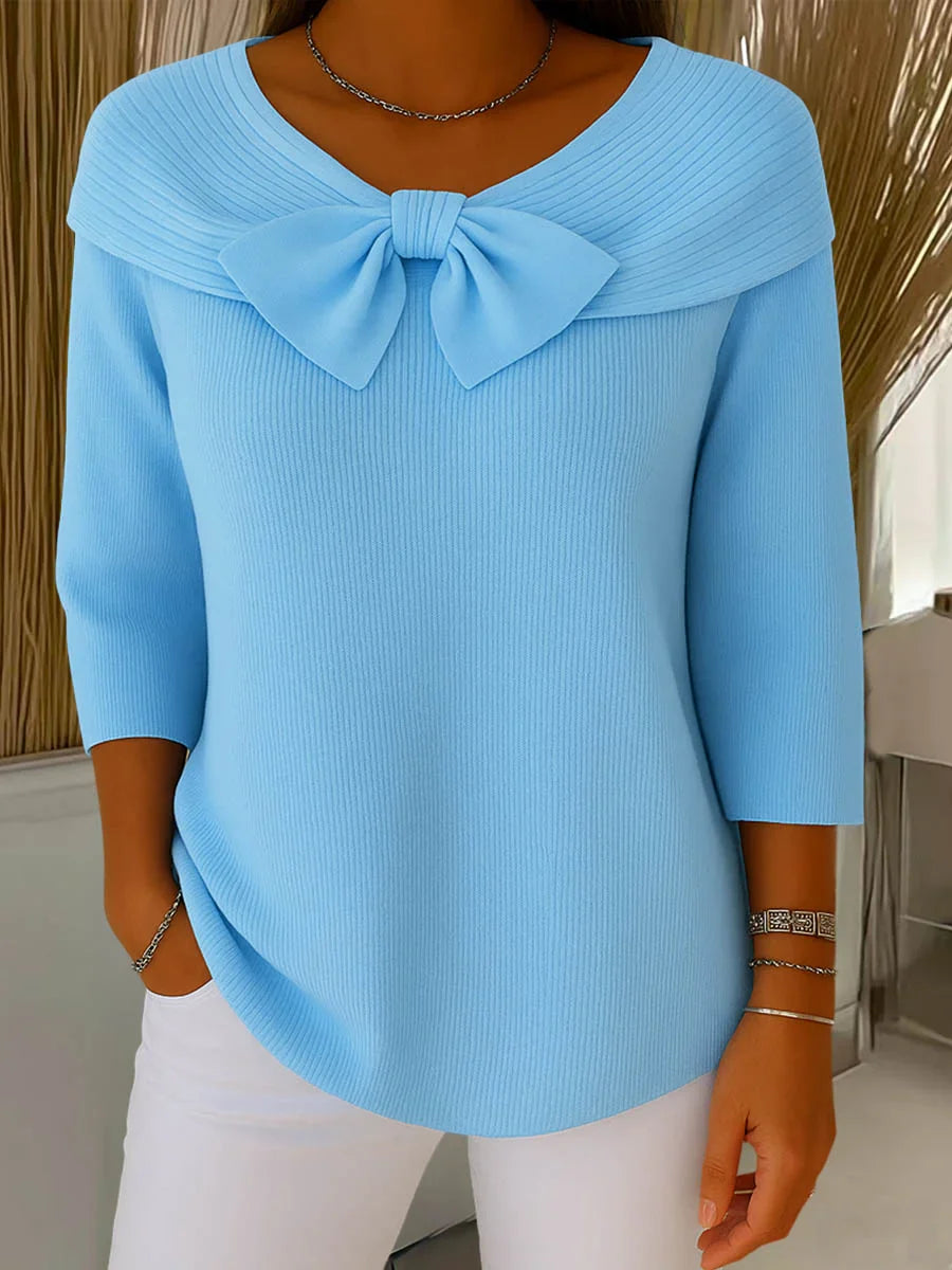 Women’s Casual Bow Knit Pullover