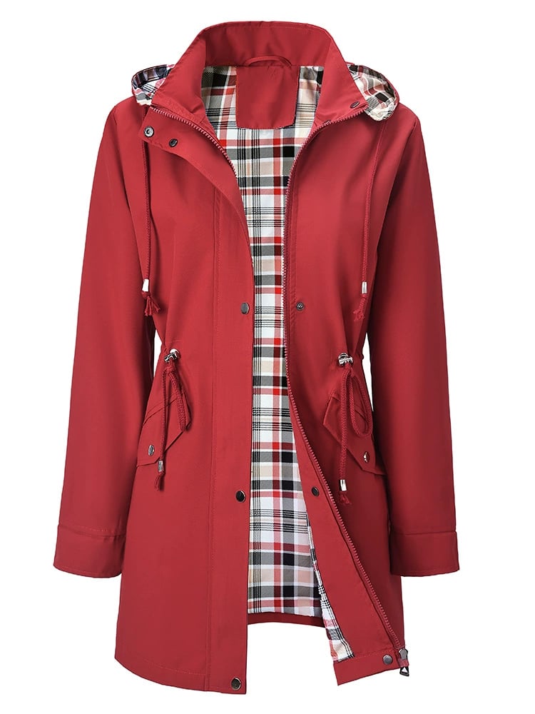 🔥Limited Hot Sale 50% OFF🎁🧥3-in-1 Plaid Waterproof Jacket for Women– Rain, Wind & Cold, All Covered