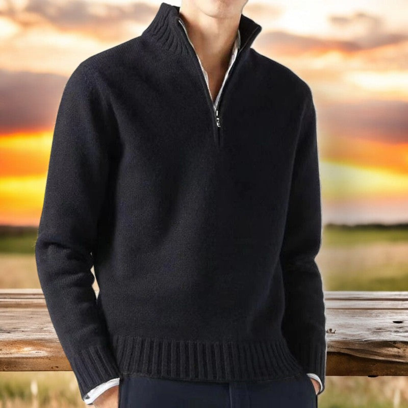 Marlou | Classic Quarter-Zip Sweater