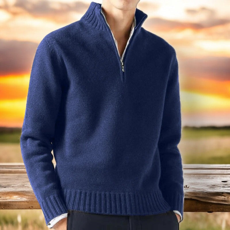 Marlou | Classic Quarter-Zip Sweater
