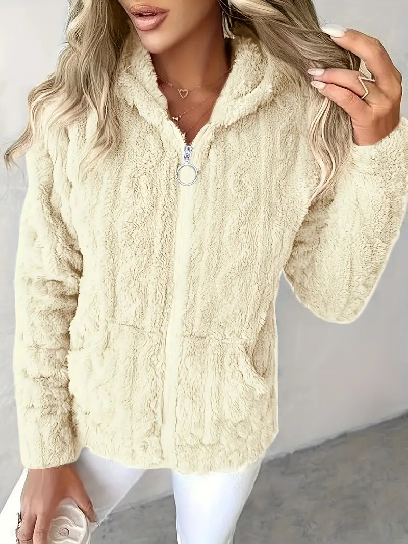 Genia | Hooded Full-Zip Sweater