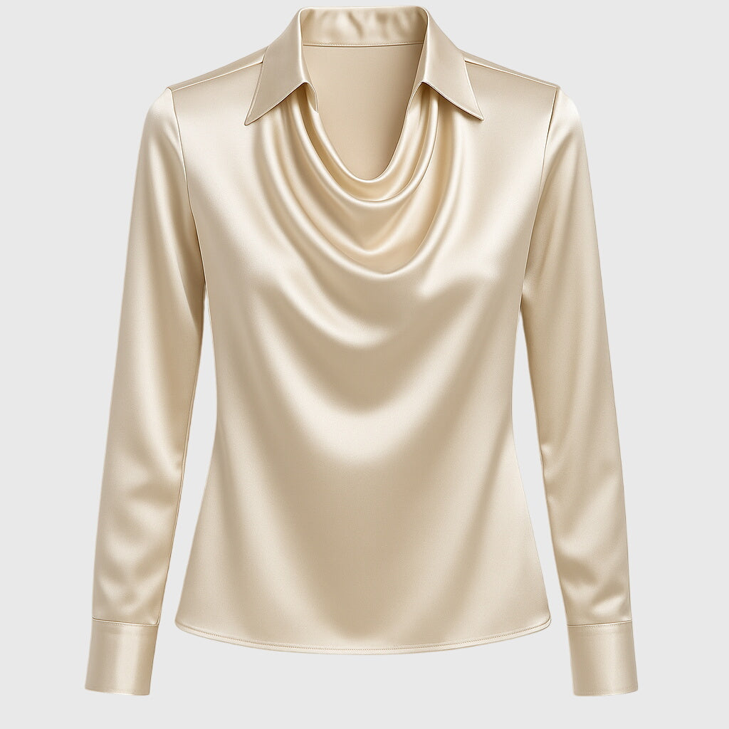 Ariella™ Satin Drape Collar Blouse