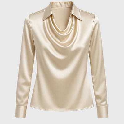 Ariella™ Satin Drape Collar Blouse