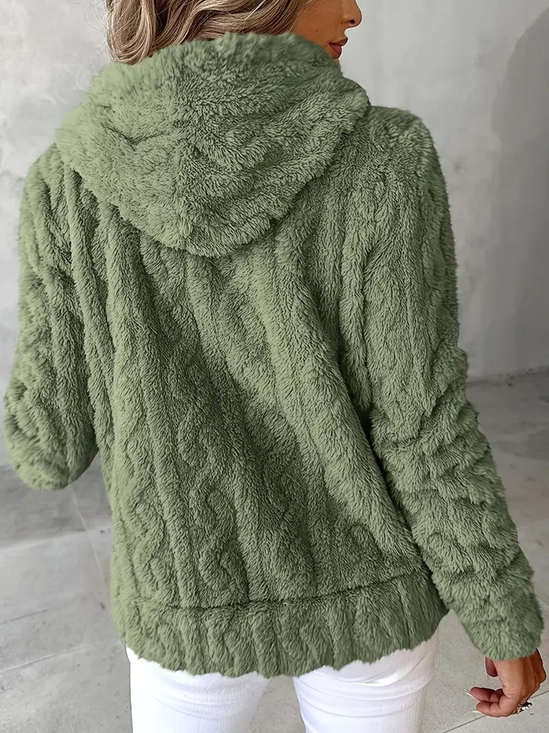 Genia | Hooded Full-Zip Sweater