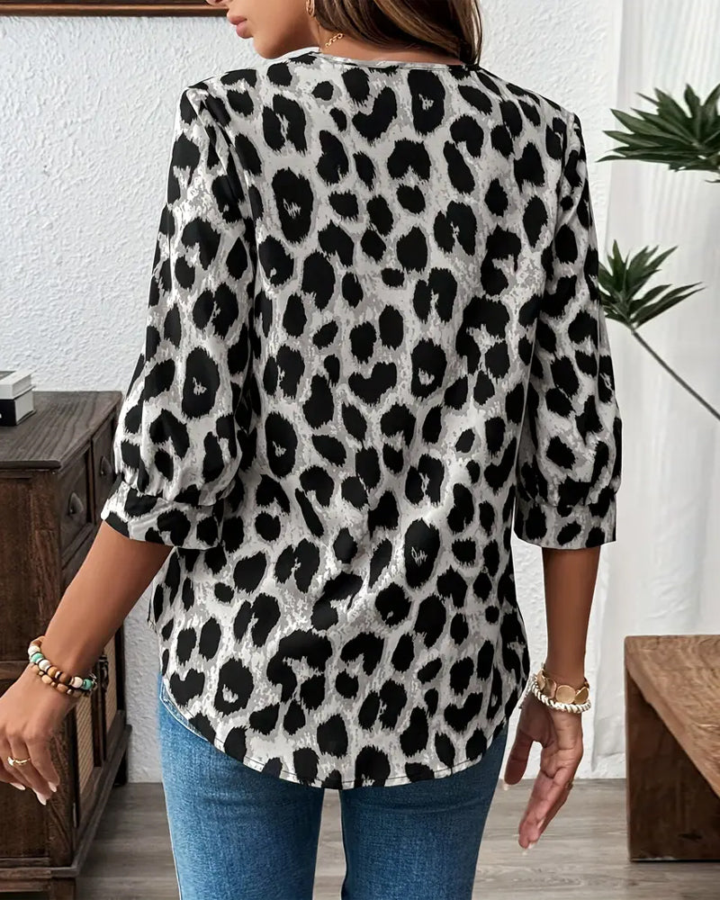 Shyree | Leopard Print Loose Blouse