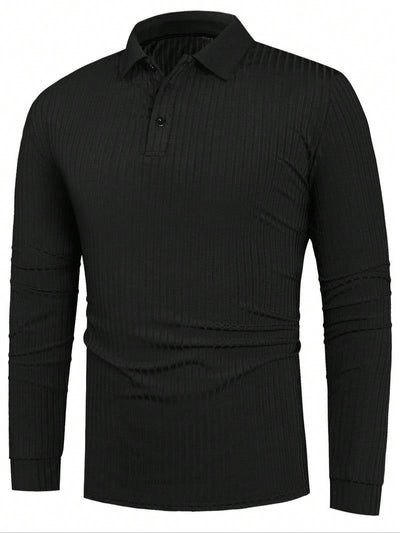 Leon | Stylish Fitted Long-Sleeve Polo