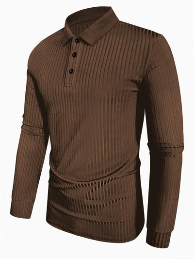 Leon | Stylish Fitted Long-Sleeve Polo
