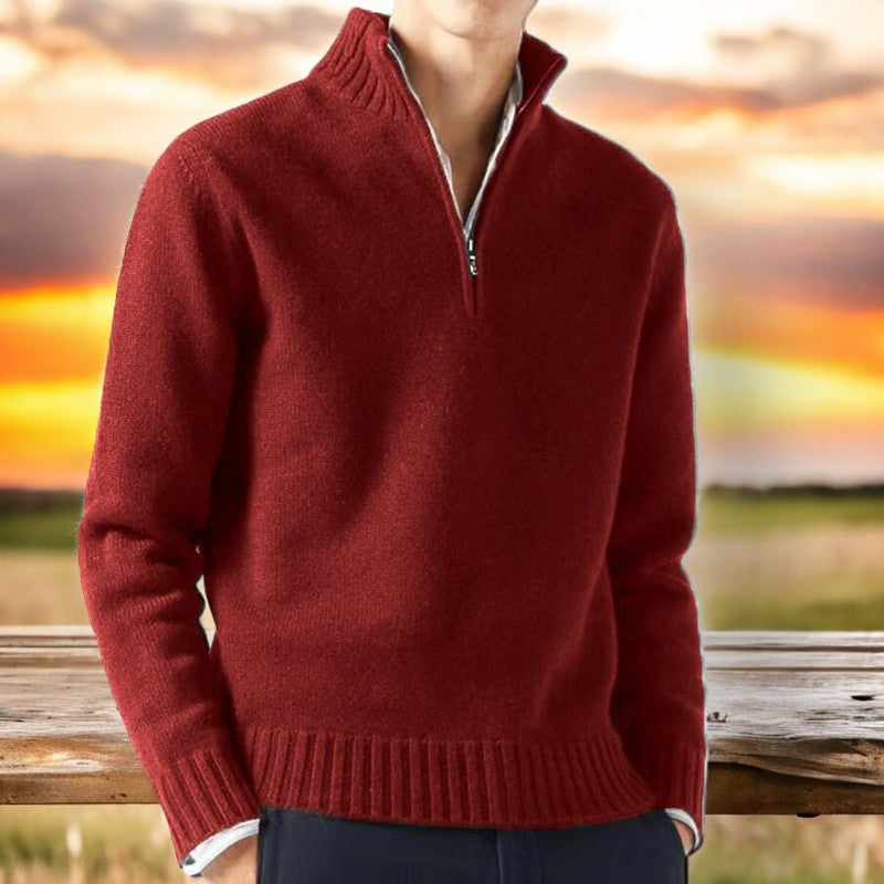 Marlou | Classic Quarter-Zip Sweater
