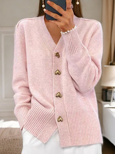 Allison | Heart-shaped Button-up Cardigan