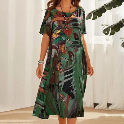Tori | Vibrant Tropical Print Dress