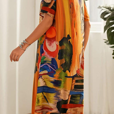 Tori | Vibrant Tropical Print Dress