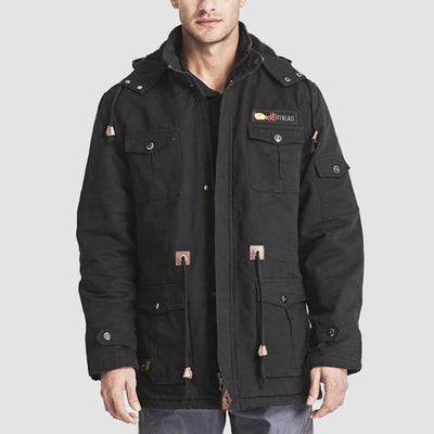 🔥 LAST DAY PROMOTION - 50%OFF 🔥Men's Winter Drawstring Cotton Military Driver Jacket - Comfort and Style Combined